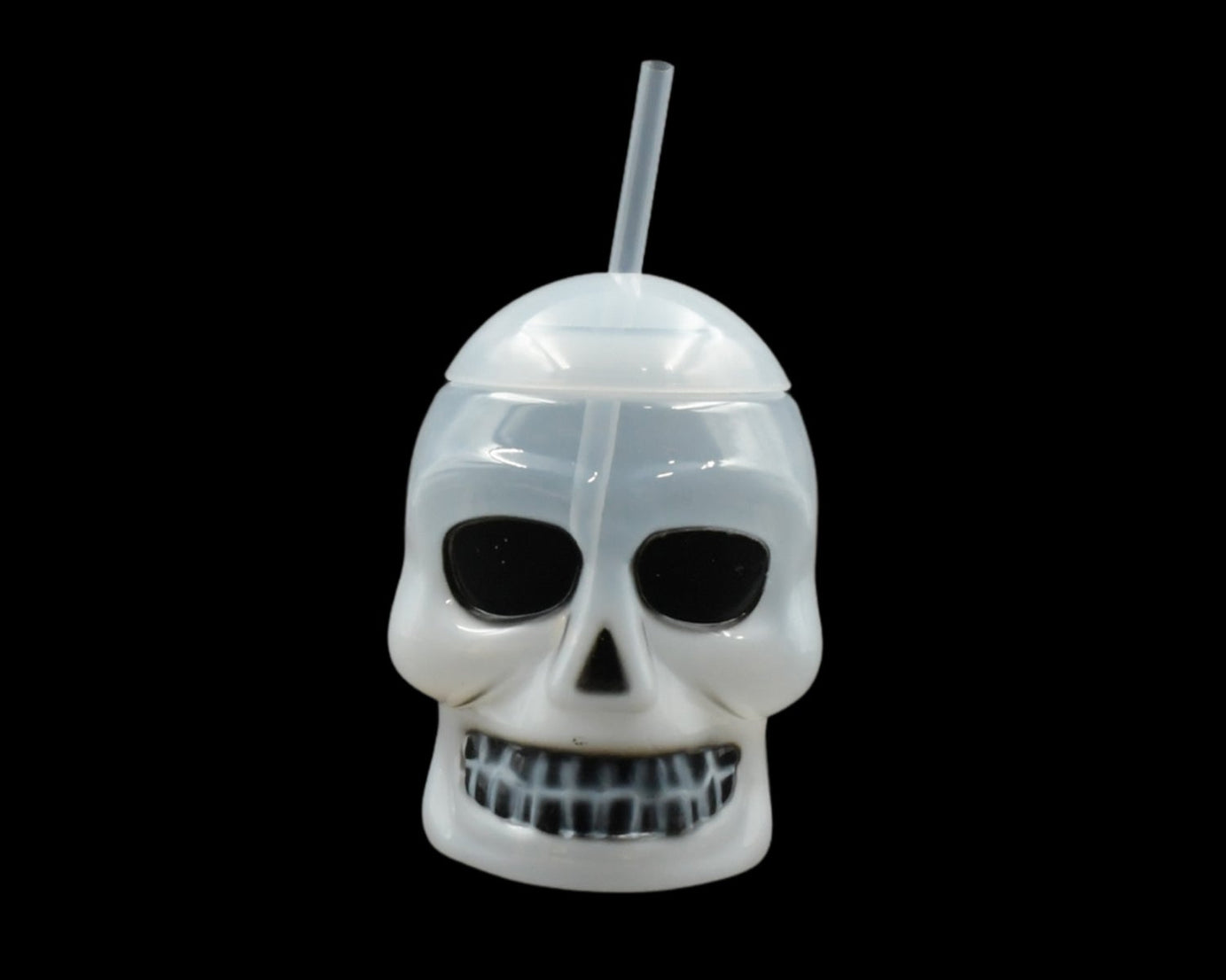 Ghost Face Bottle Water Bottle, Drinking Cup with Lid and Straw, Party Favors Summer Hawaiian and Beach Party Decorations for Kids Adults With Brown Box(1 Pc)