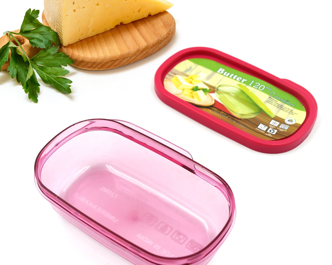 Butter Container, PP Butter Storage Box Easy to Take Portable Large Capacity for Kitchen for Home for Cheese for Butter (120 ML)