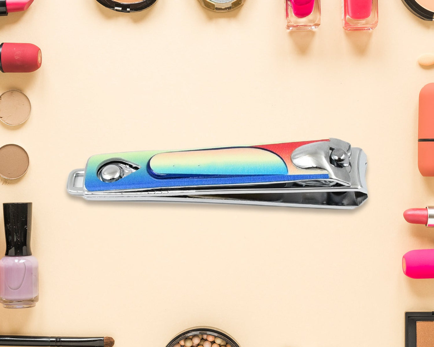 Stainless Steel Folding Portable Large Nail Clippers with Nail File (1 Pc)