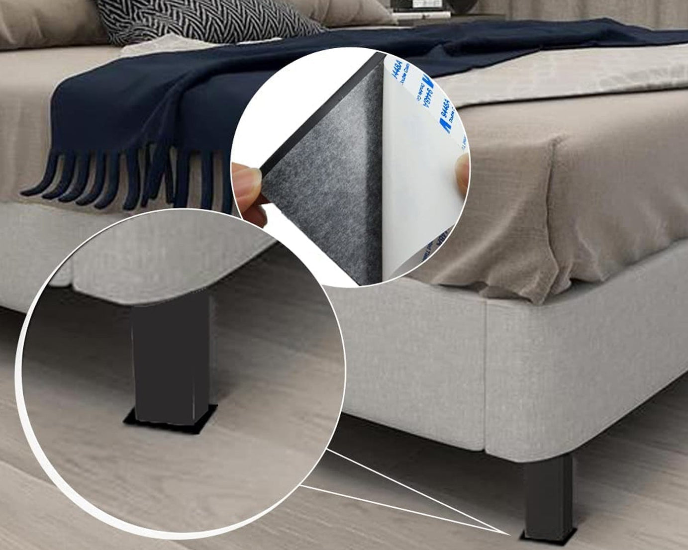 FURNITURE PAD SQUARE FELT PADS FLOOR PROTECTOR PAD FOR HOME & ALL FURNITURE USE (Pack Of 4 Pc)