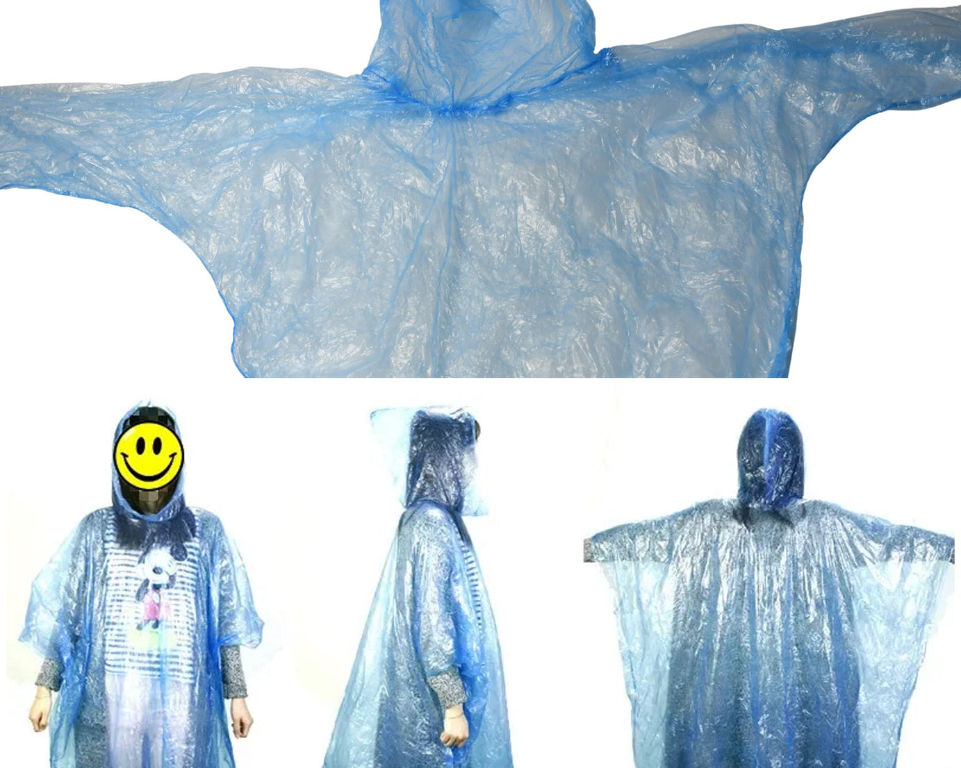 Disposable Raincoat for Kids with Hood and Attachable Round Case, Clear Plastic Raincoats for Emergency, Girls, Boys Disposable Emergency Ball Raincoat For Traveling and Outdoor Activities (1 Pc / Multicolor)