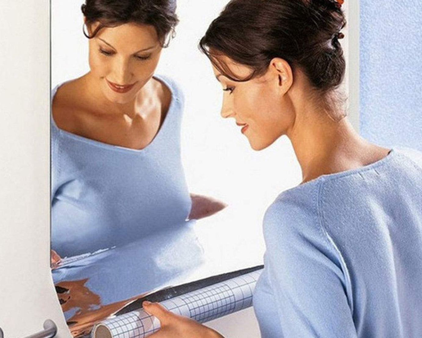 3D Mirror Wall Stickers Wall Mirror Decorative Mirror Paper for Home, Living Room Wall, Bedroom Wall, TV Backdrop Use Paper (100×50 Cm)