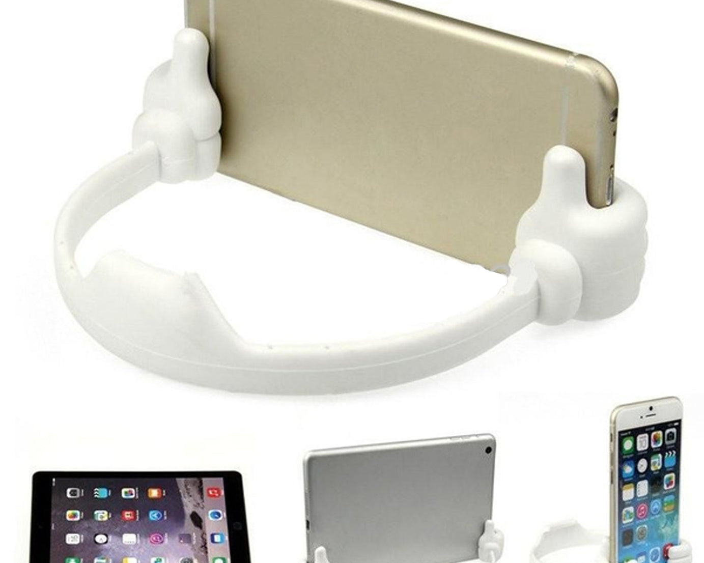 Hand-shaped mobile stand for supporting phones in households and offices.