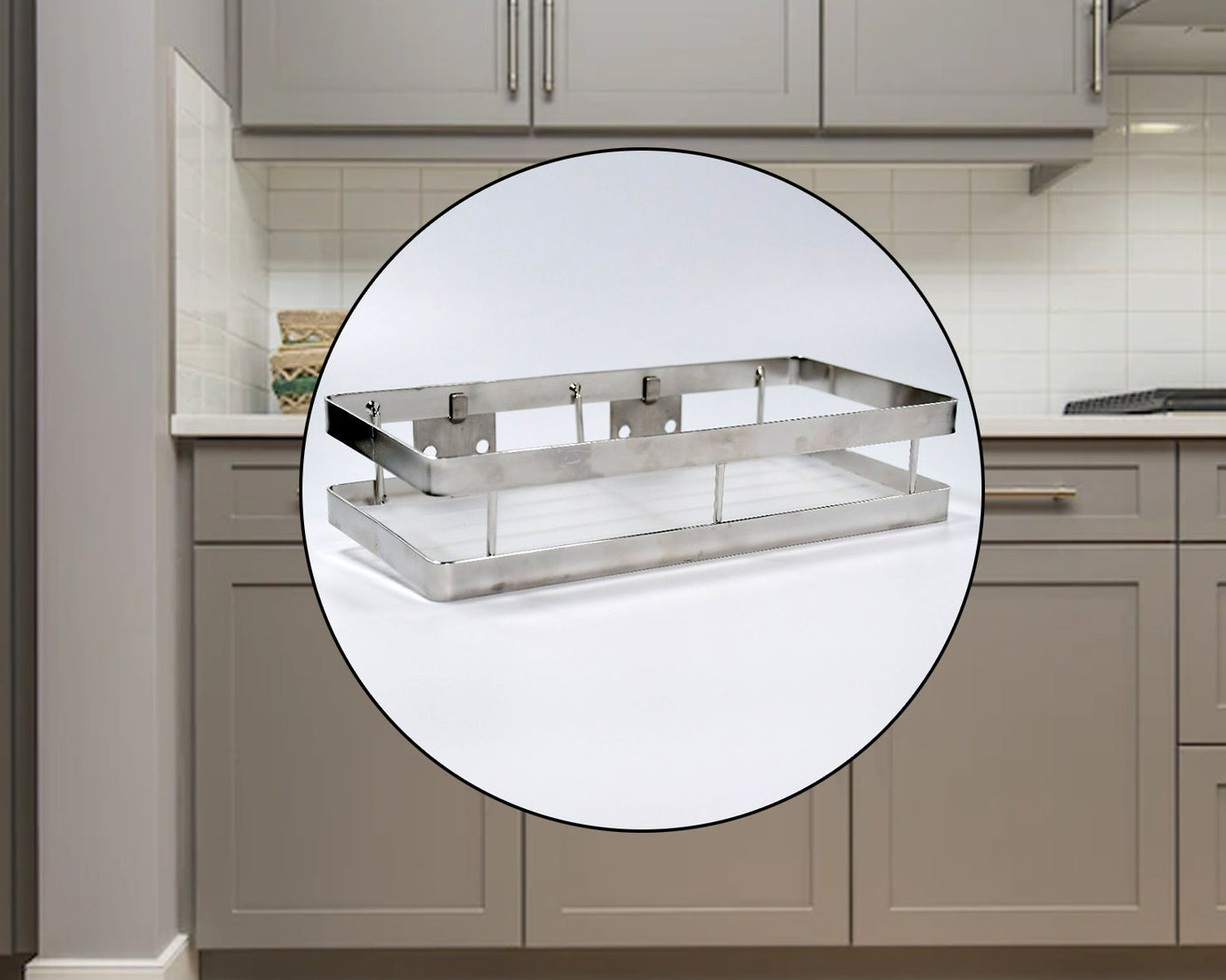 4922 25cm Metal Space Saving Multi-Purpose rack for Kitchen Storage Organizer Shelf Stand. 