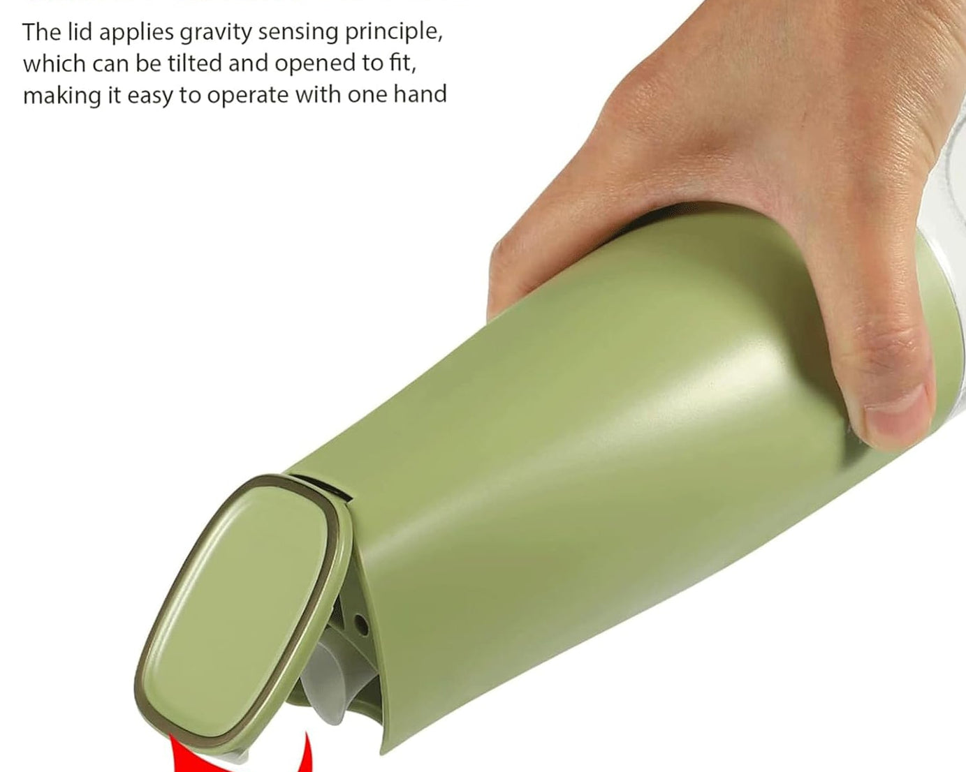 Oil Dispenser, 500ml Cooking Oil Dispensing Cruets, Oil Bottle with Automatic Open Lid, Kitchen Glass Oil Pot, Cooking Oil Bottle for Kitchen Grilling Frying (500 ML)