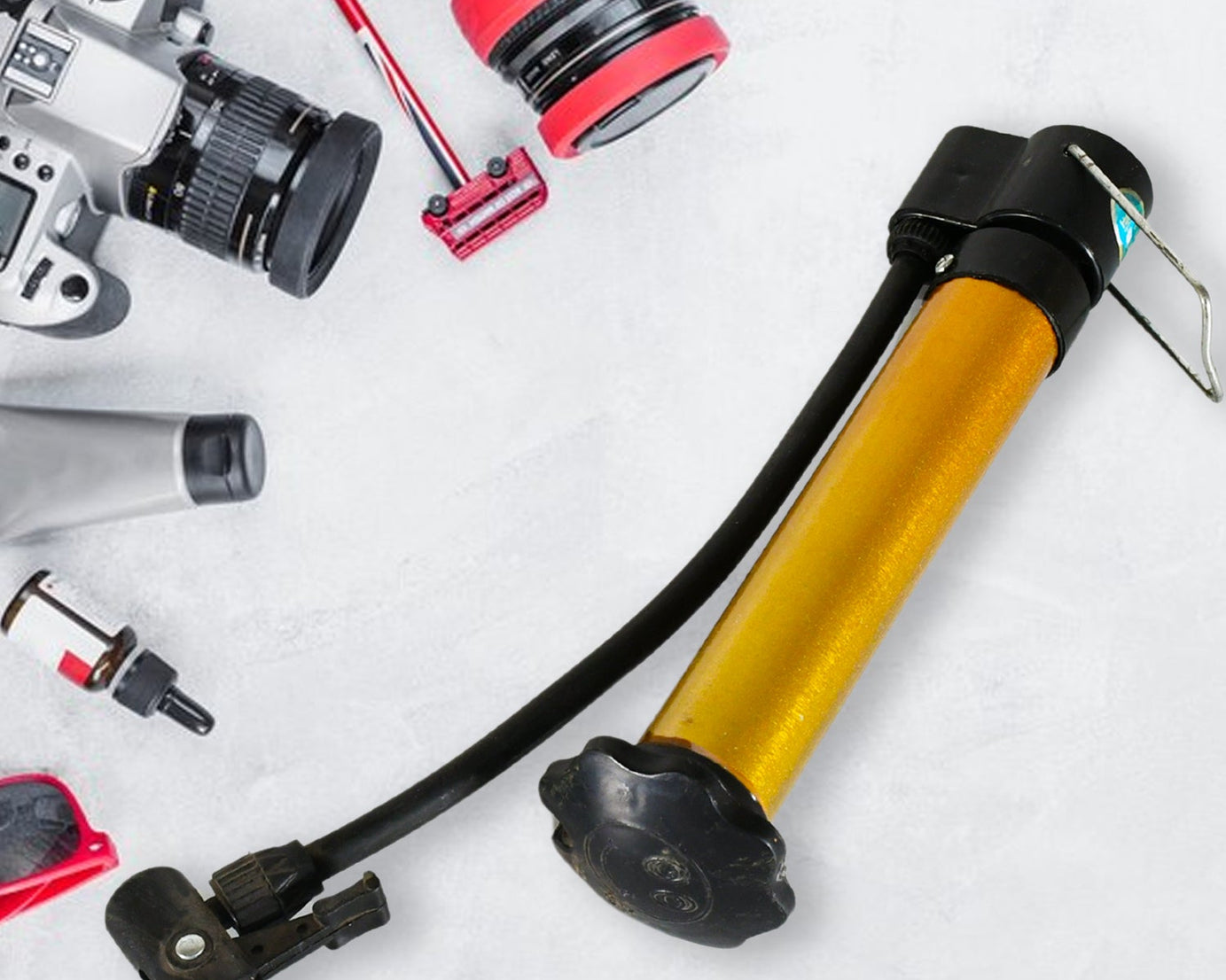 Hand Air Ball Pump, Metal Portable High Pressure Air Pump Mini Basketball Inflator for Balls, Basketball, Soccer, Volleyball, Football, Inflatable and More
