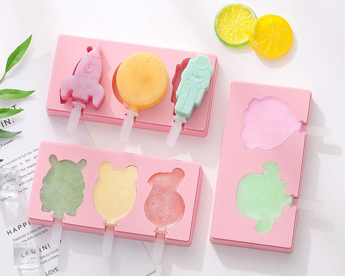 Silicone Popsicle Molds, Reusable Ice Cream Molds With Sticks And Lids. A Must-Have Popsicle Mold For Summer.