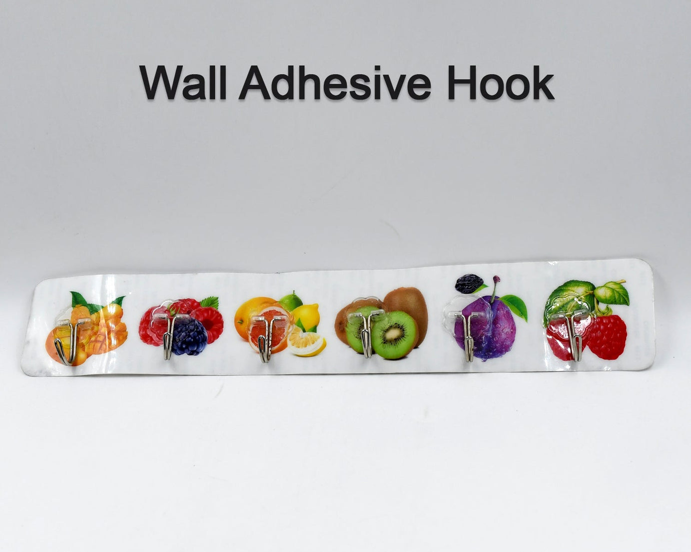 Multiuse adhesive wall hook in clear design.