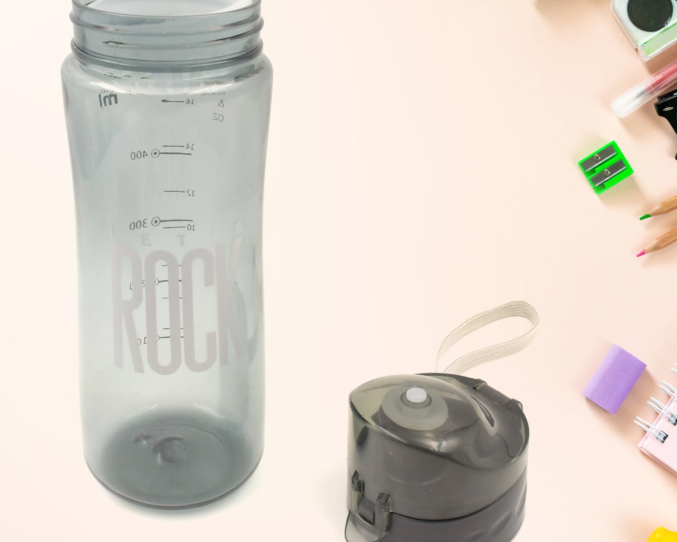 7330 Plastic water bottle Outdoor Sport Bottle With Carry Case, leak proof BPA-free for travel cold and hot water Plastic water bottle with daily water intake for gym and children, Home, Travel, Office Use (1 pc )