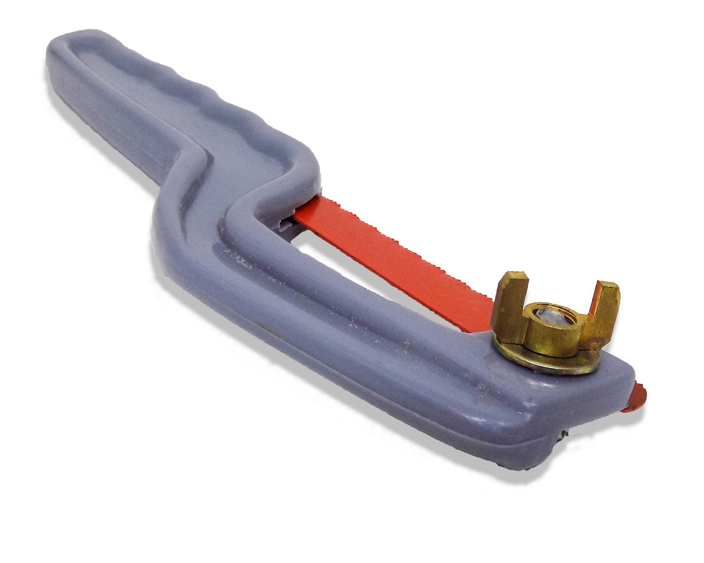 Mini hacksaw with metal frame and blade