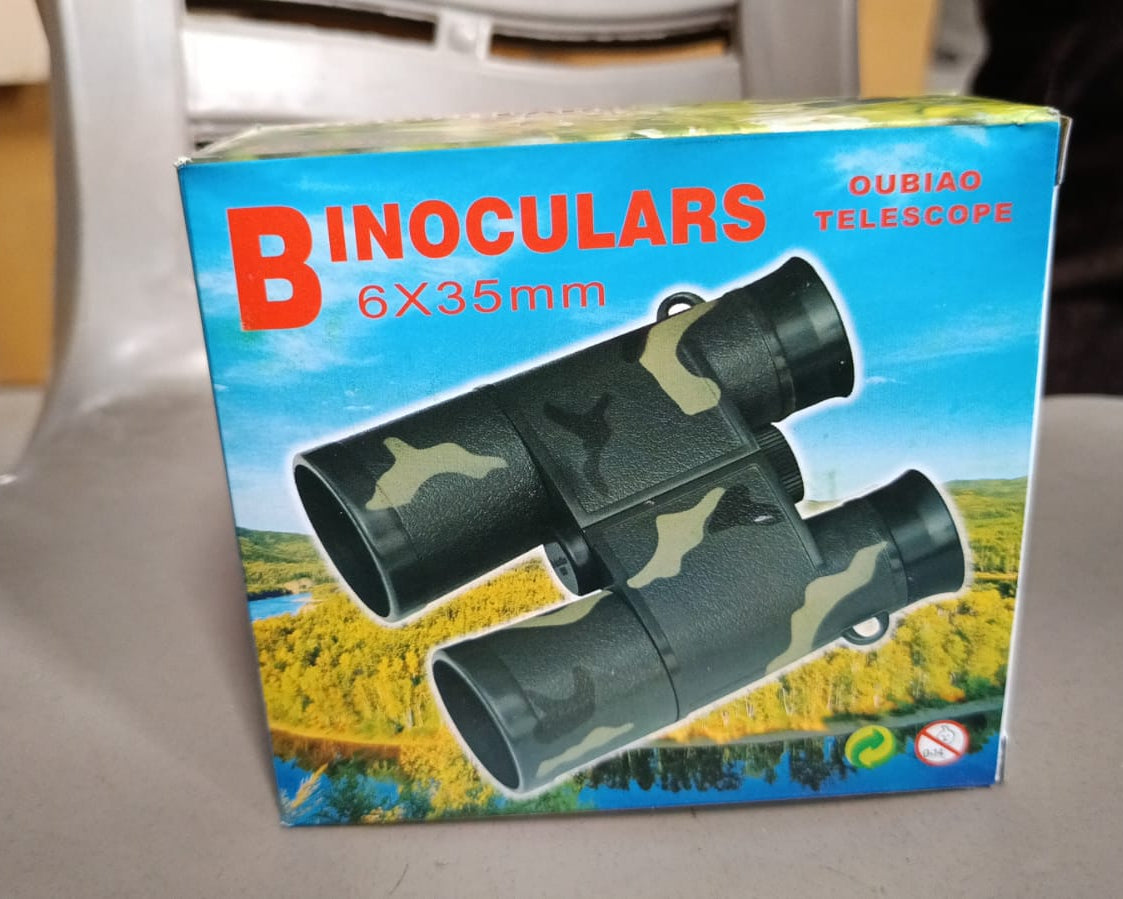 Learning Toy Binoculars / Telescopic for Kids Educational Birthday Return Gifts for Boys and Girls in Bulk Hunting Bird Watching Camping Outdoor, Binoculars for Hunting Trips (6x35 MM / 1 Pc)