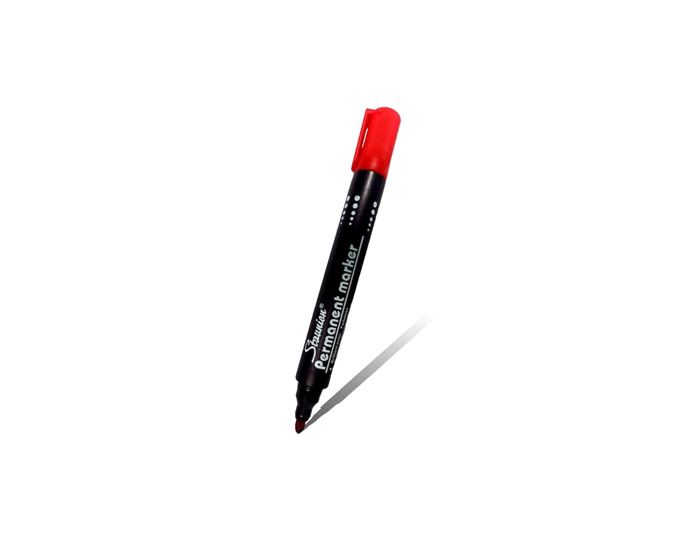 Pack of permanent markers for whiteboard, red color