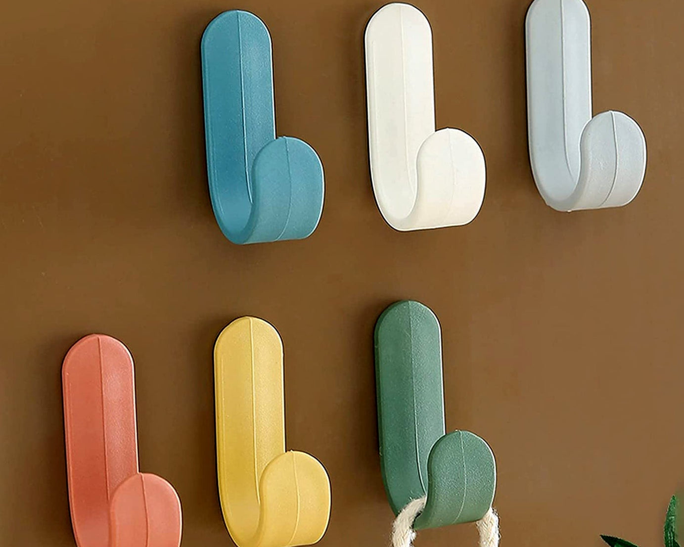 4351 Self Adhesive Wall Hooks Waterproof Adhesive Sticky Round Hooks | Hanging Capacity 1 KG Max | Multipurpose Home Storage (20 Pcs Set)