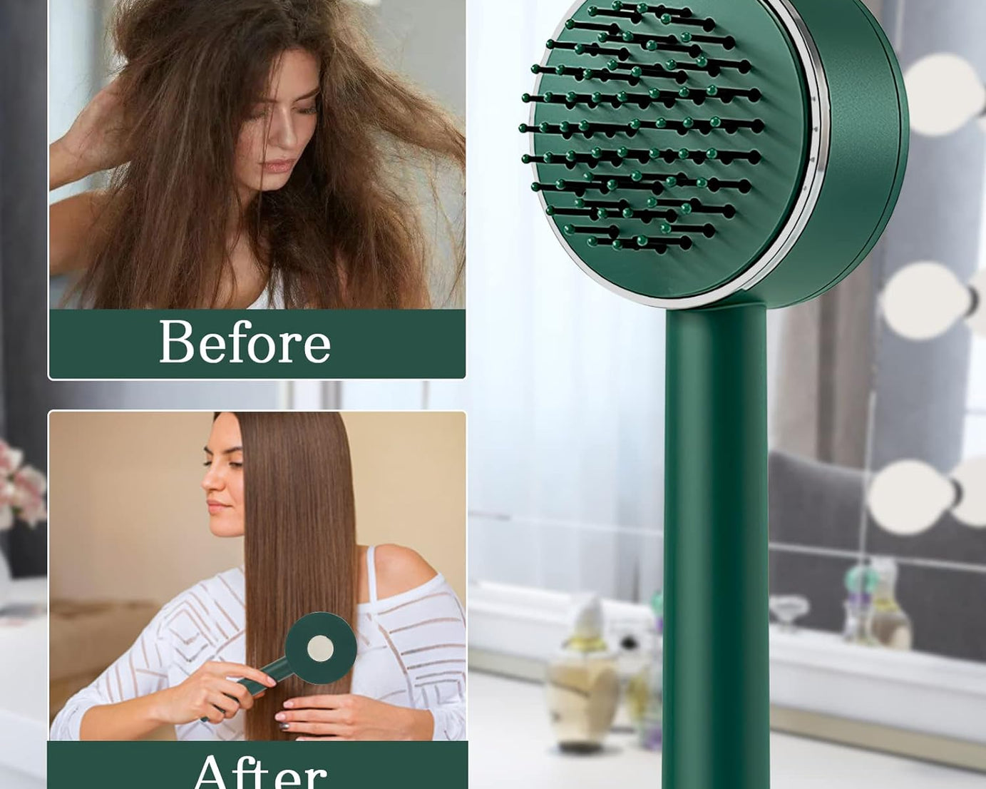 Air cushion massage brush with handle