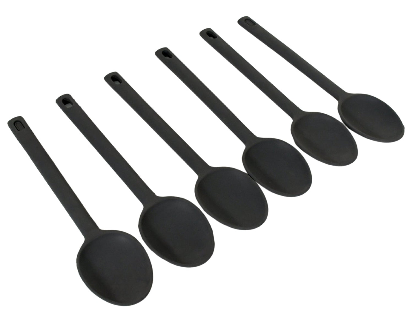 Multipurpose Silicone Spoon, Silicone Basting Spoon Non-Stick Kitchen Utensils Household Gadgets Heat-Resistant Non Stick Spoons Kitchen Cookware Items For Cooking and Baking (6 Pcs Set)