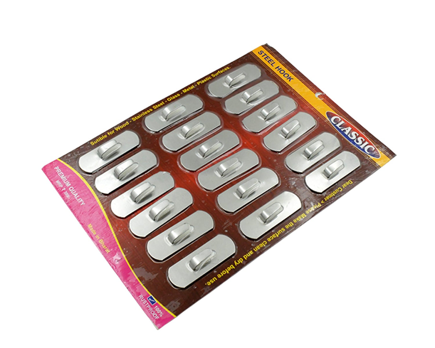 Stainless Steel Wall Hanging Hook 18pc