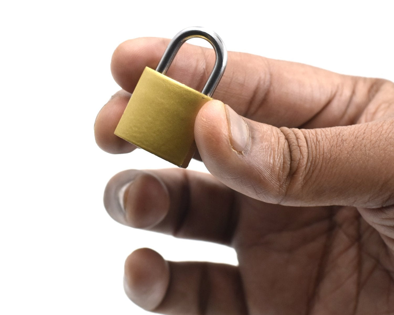 Copper lock with detailed texture