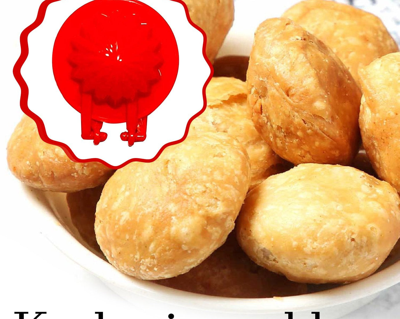 Set of 4 red plastic dough molds for kitchen cooking