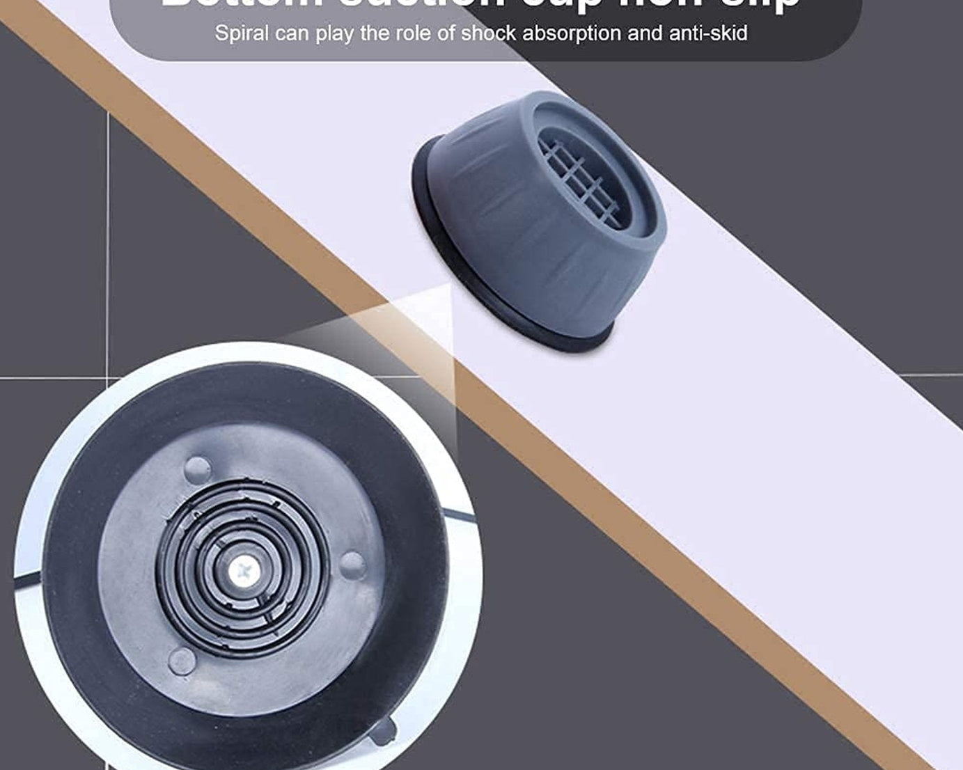 Anti vibration pads for washing machine and dryer stability