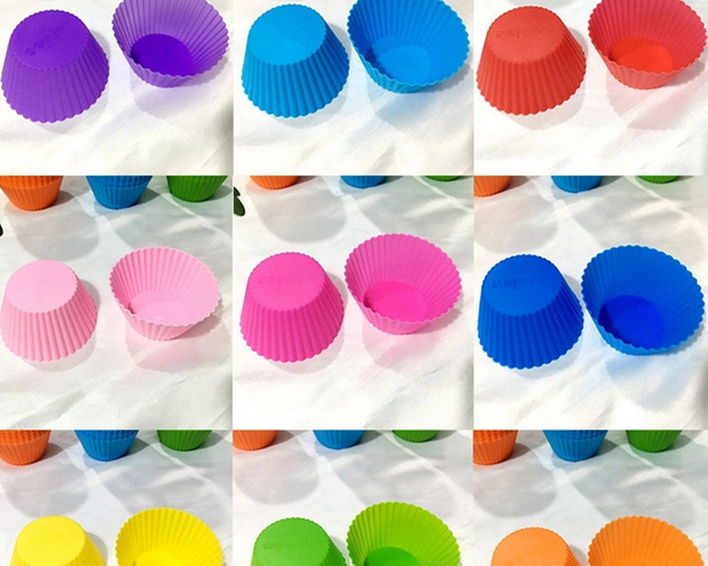 Silicone cupcake Shaped Baking Mold Fondant Cake Tool Chocolate Candy Cookies Pastry Soap Moulds (6 pc)