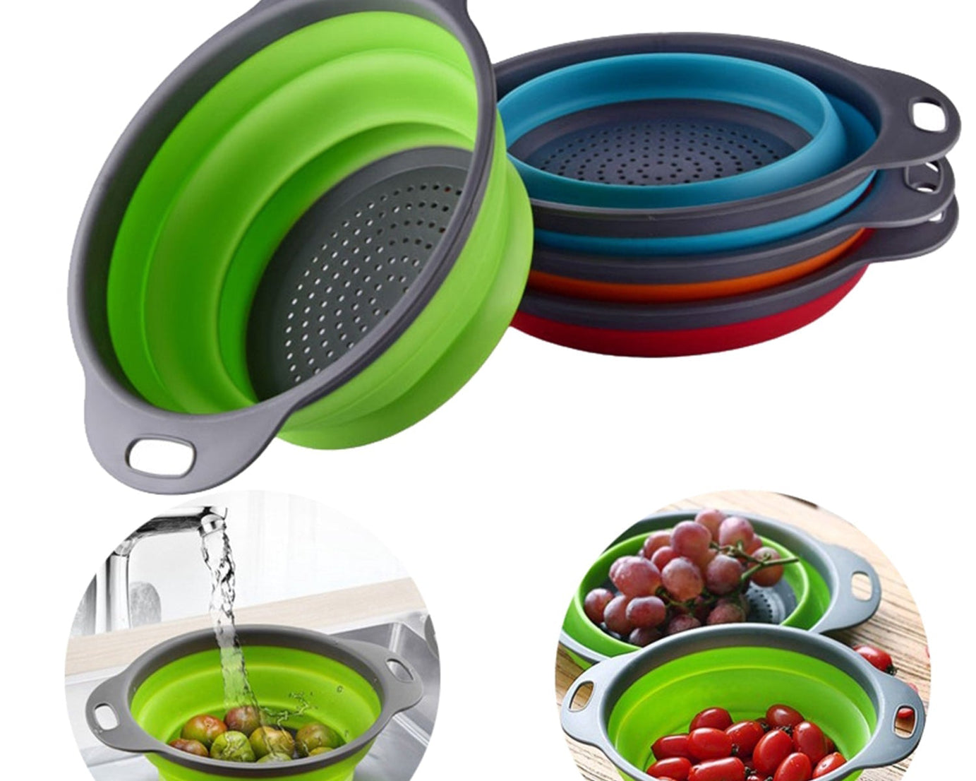 Practical silicone strainer for kitchen