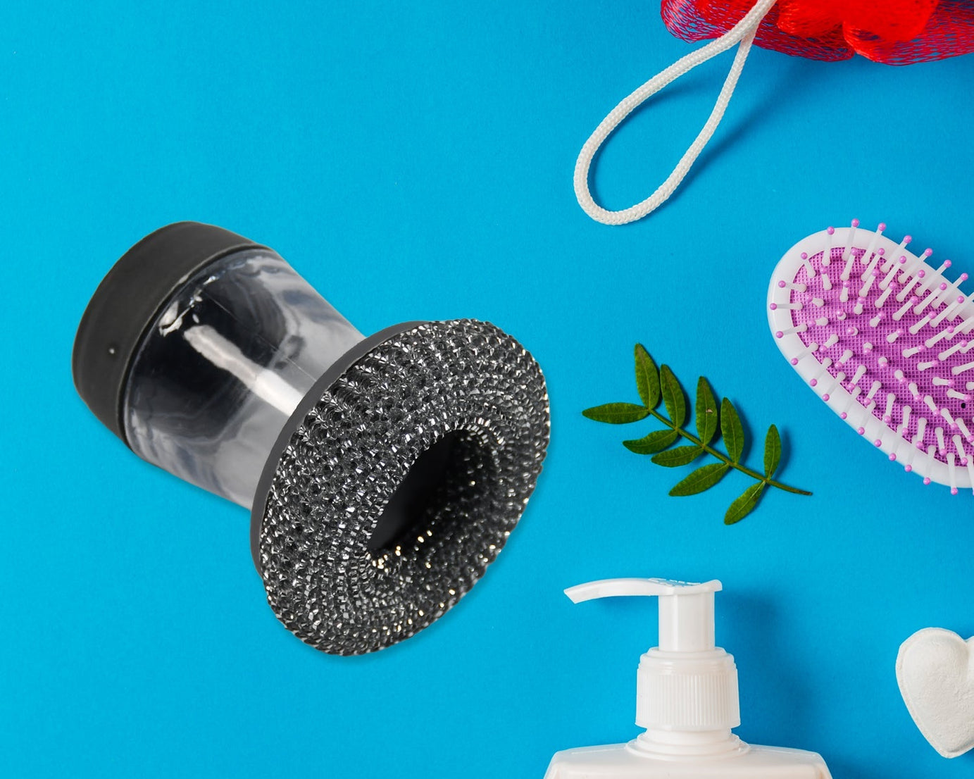 4921 Soap Dispensing Palm Brush Washing Liquid Dish Brush Soap Pot Utensils with Dispenser Cleaning