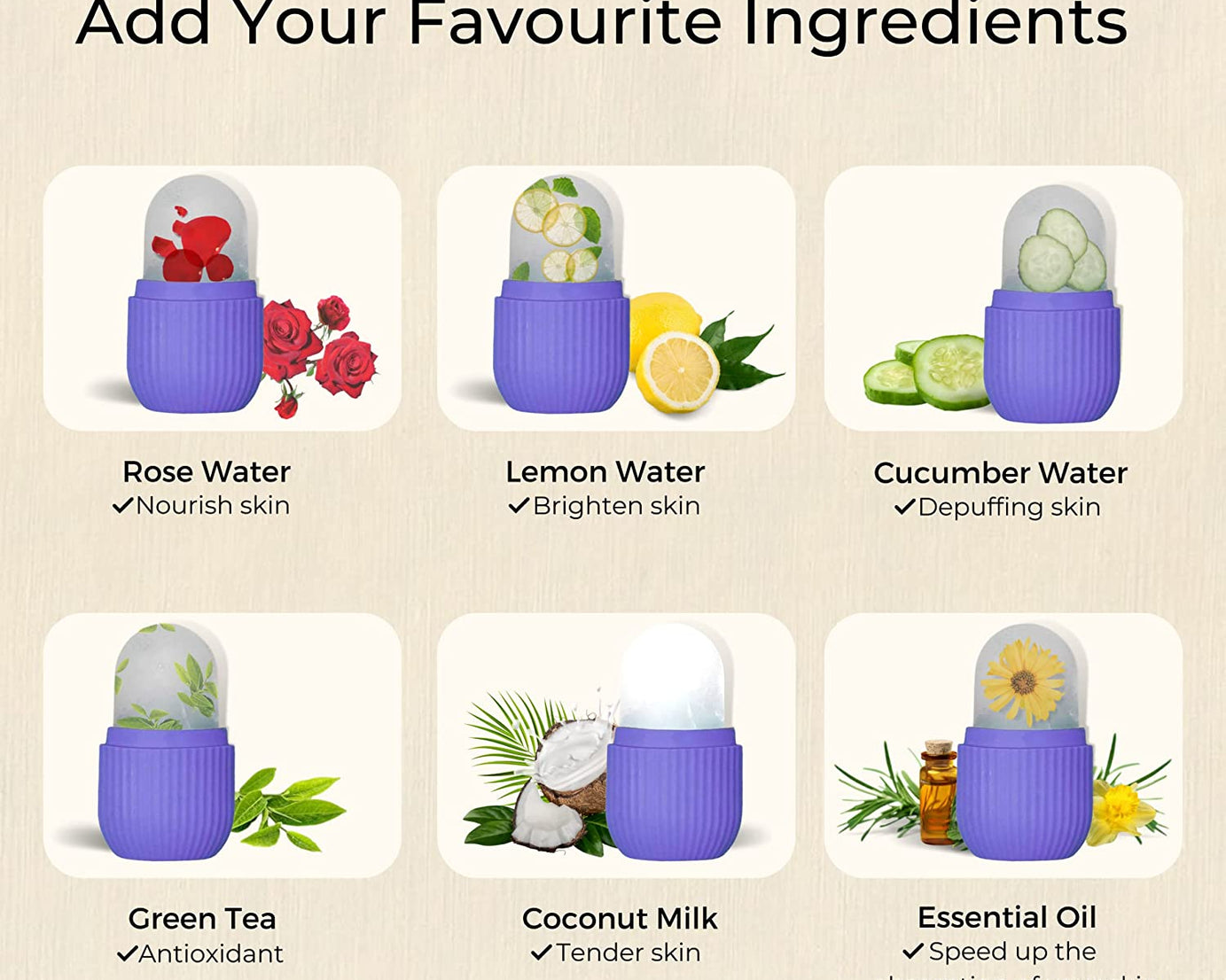 BEAUTY ICE ROLLER FOR FACE MASSAGER & EYE REUSABLE FACE ROLLERS FACIAL ROLLER ( Purple Color)