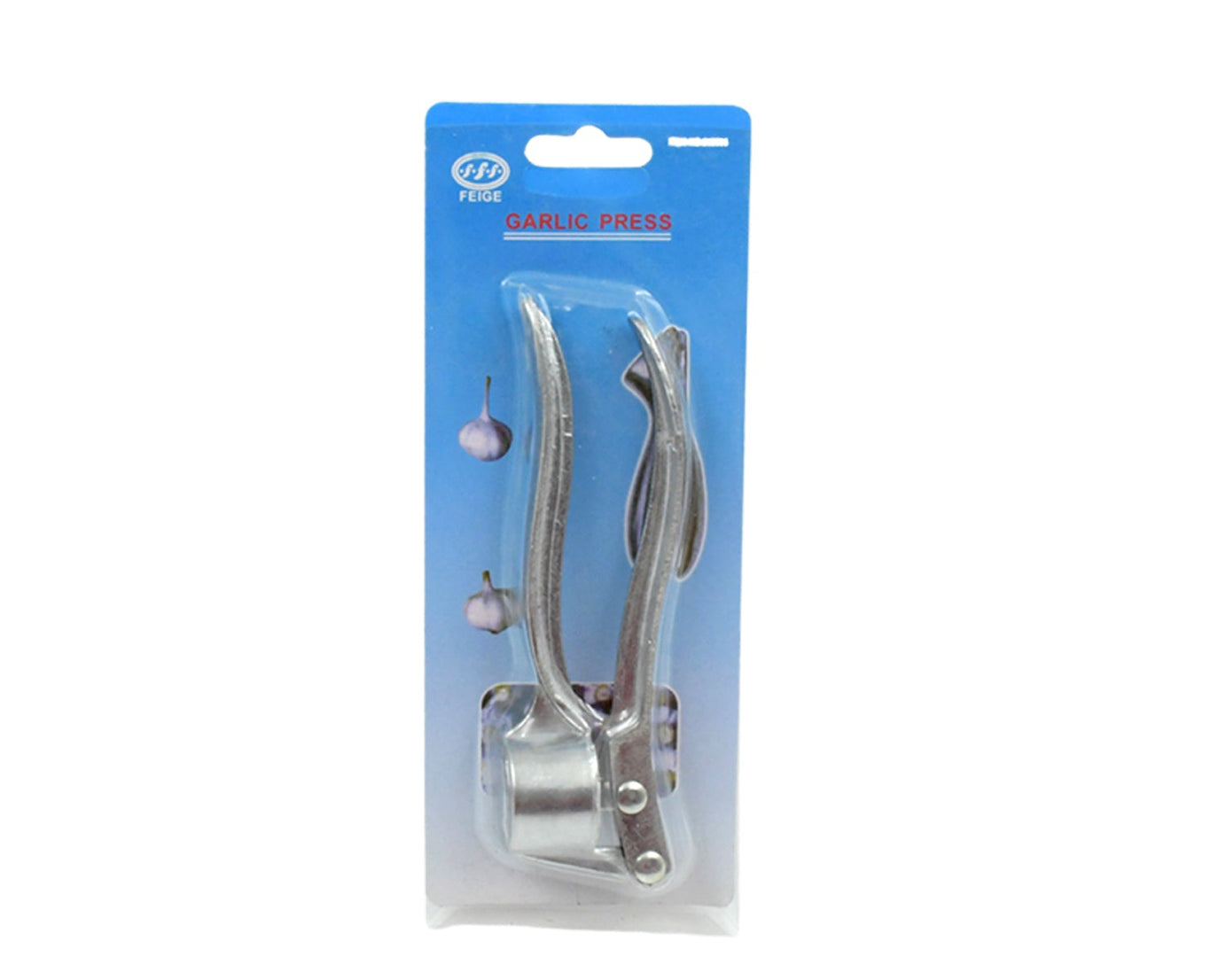 Crush Garlic with Ease: Lightweight Aluminum Garlic Press (1 Pc)