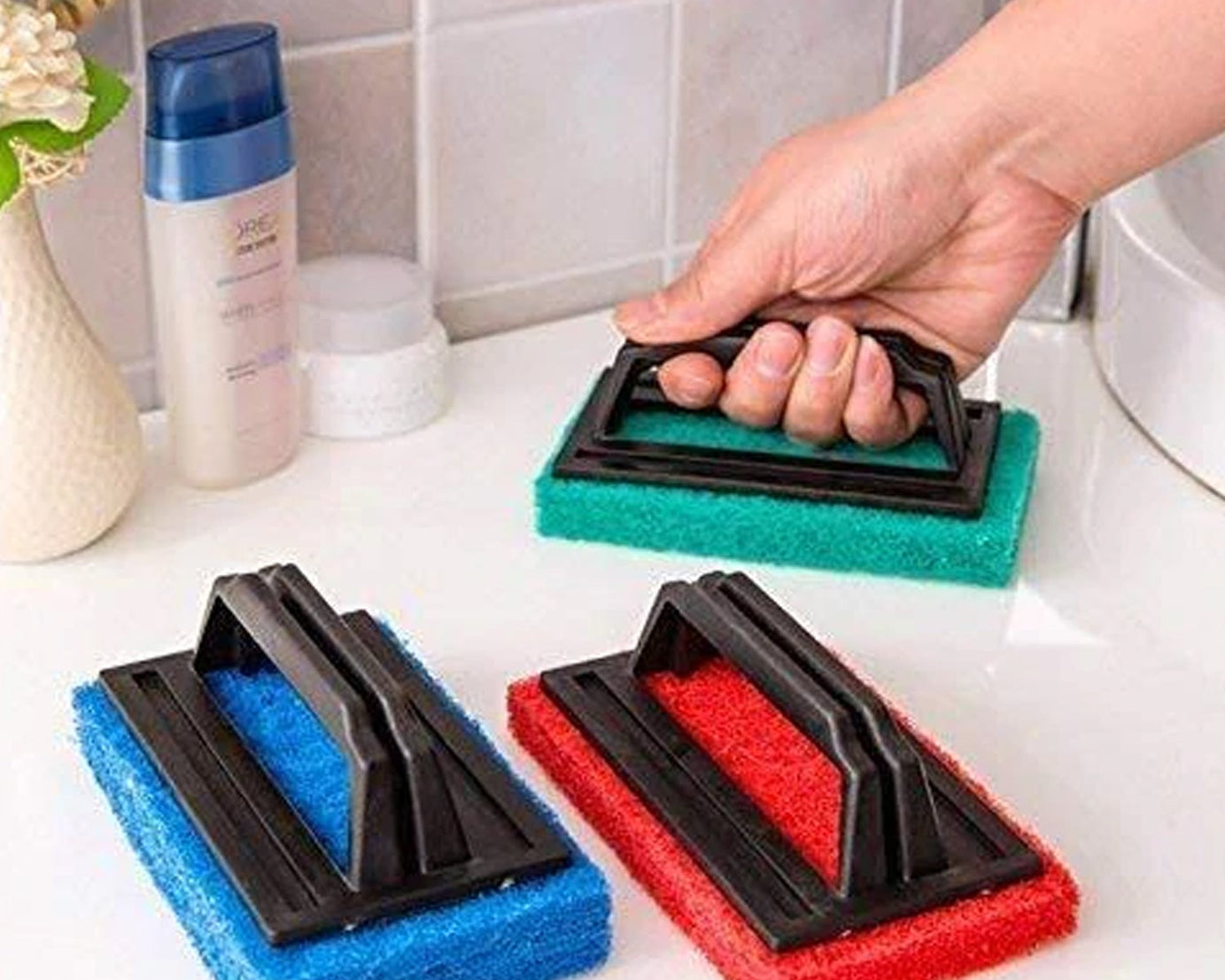 Handle brush for tough cleaning tasks.