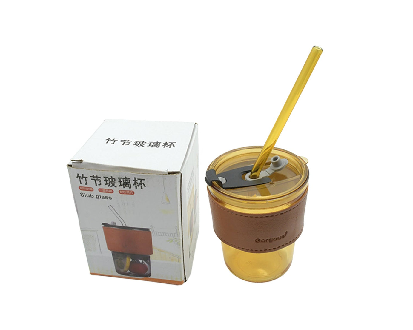 Glass Coffee Mug with Straw & Lid: Perfect for Home & Travel