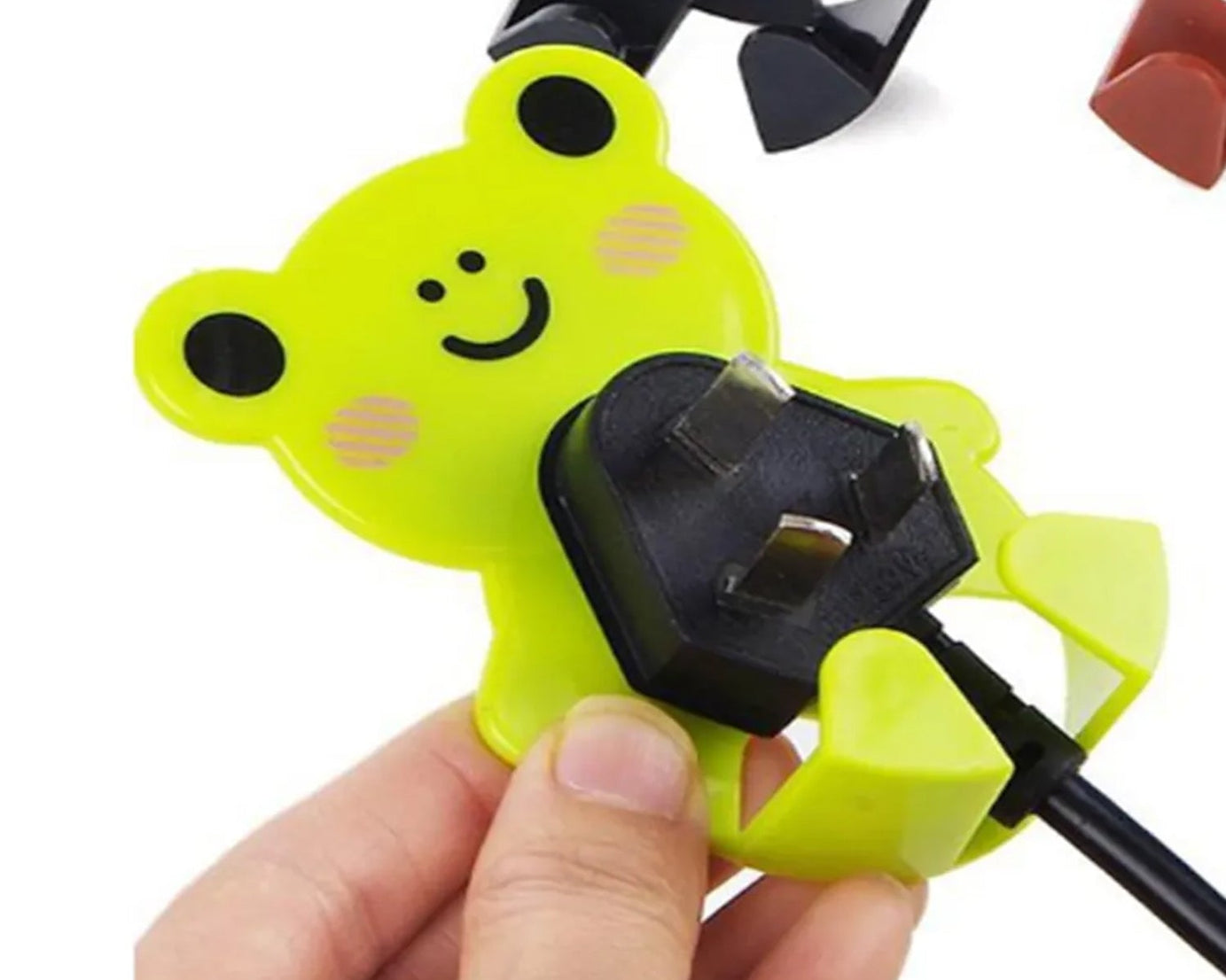 6818 Plastic Adhesive Cable Plug Hook Bathroom Power Plug Socket Holder for  office, home and restaurant use 2 pc Set