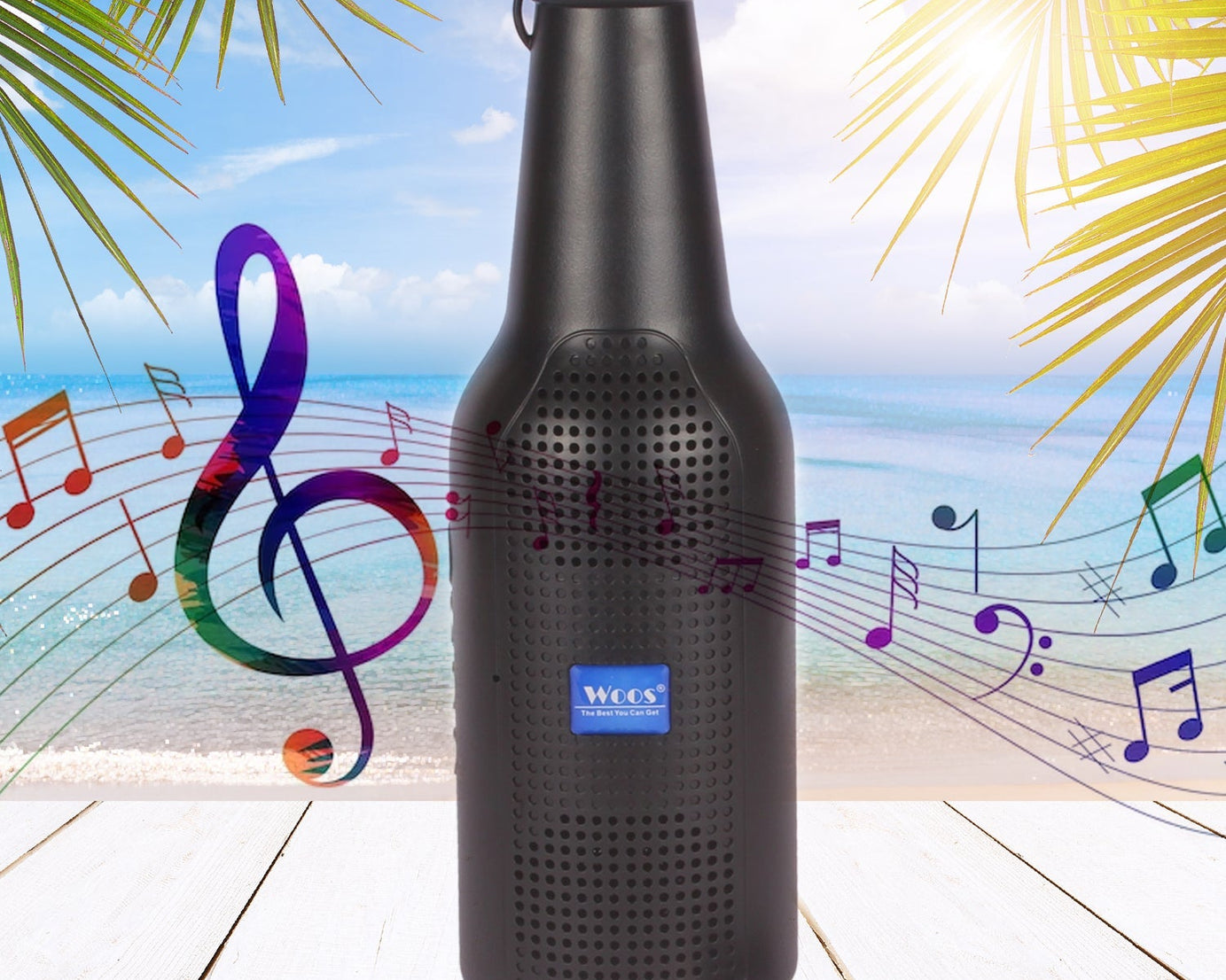 Bottle-shaped speaker
