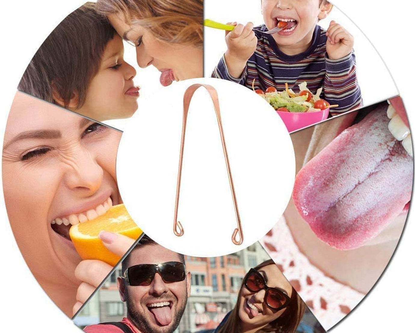 Tongue Cleaner For Kids & Adults | Tongue Scraper For Bad Breath, Maintain Oral Hygiene for Daily Use | for Fresh Breath & Bacteria Removal | Improved Taste (Steel, Copper, Tongue Cleaner / 1 Pc)