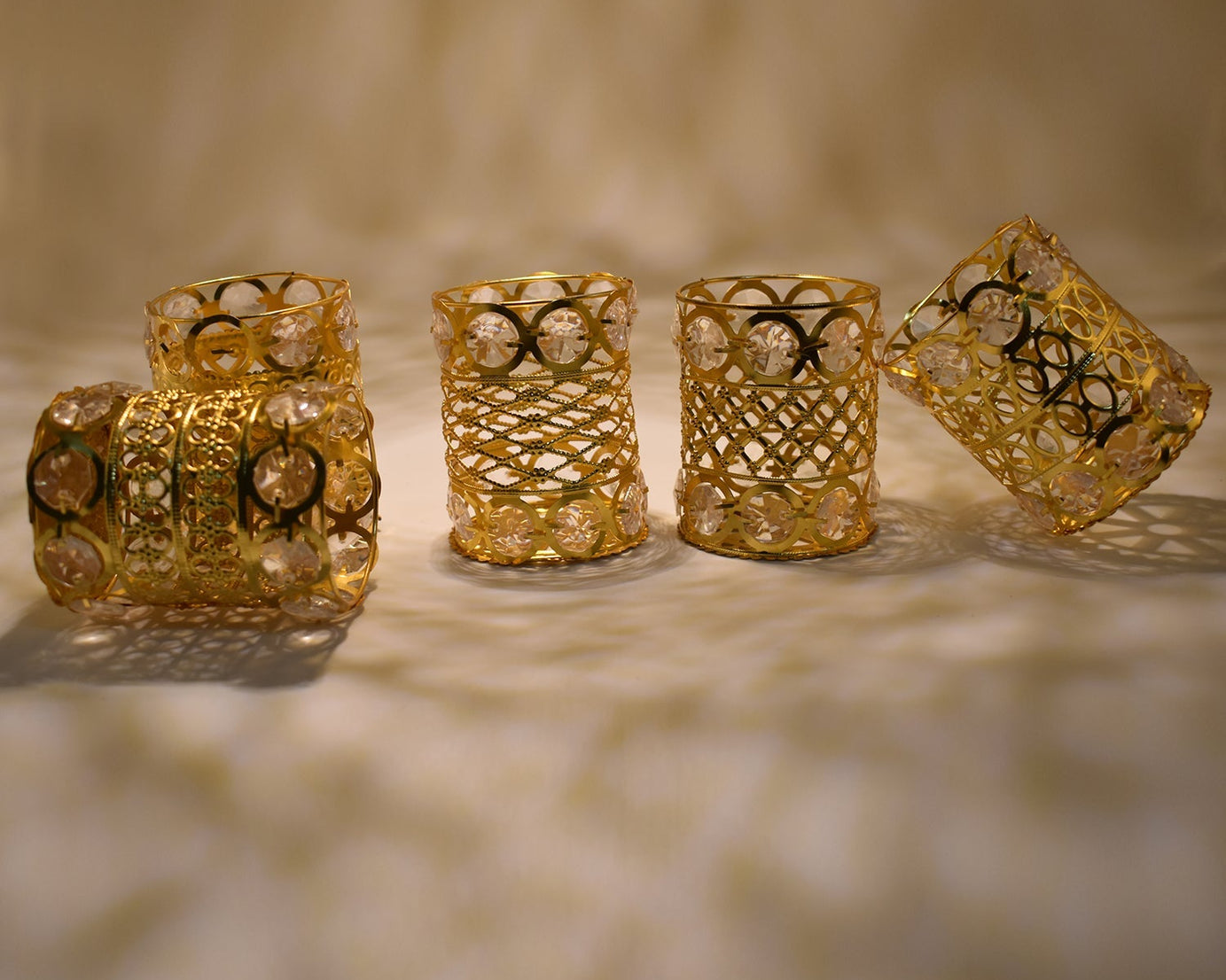 Mixed 2-line diamond jhoomer design.