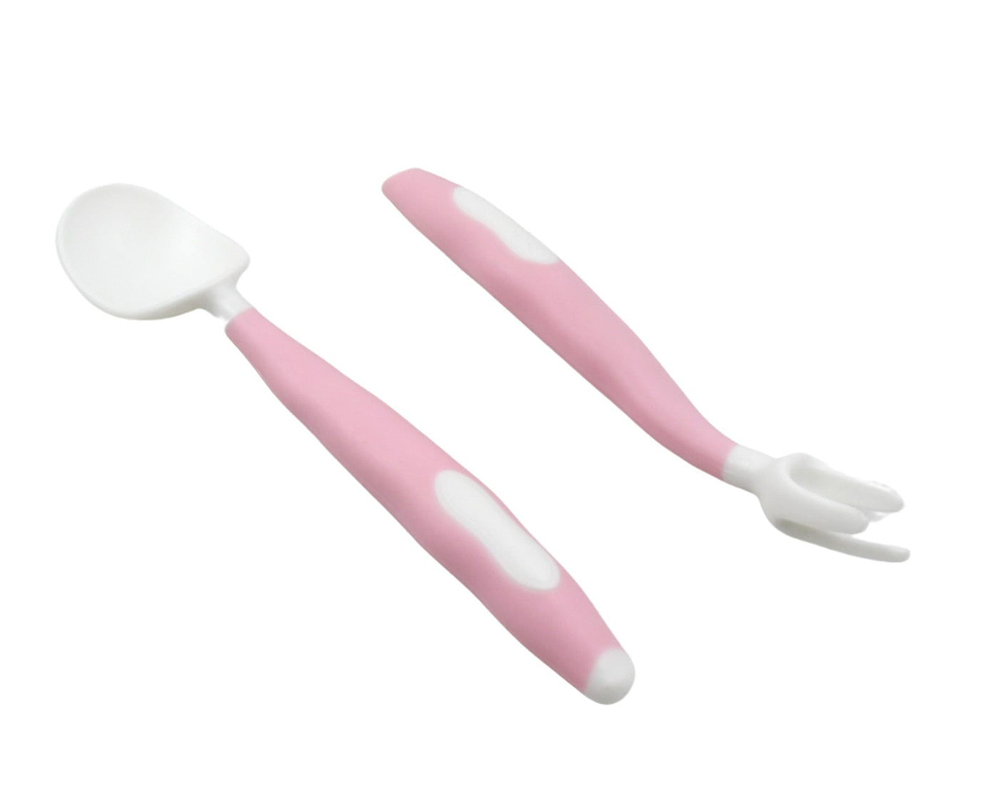 Silicone Bendable Kids Feeding Spoons And Forks, Toddler Utensils with Travel case, Baby Spoon and Fork Set for self-Feeding Learning Bendable Handle for Kid Children Toddlers (2 Pc Set)