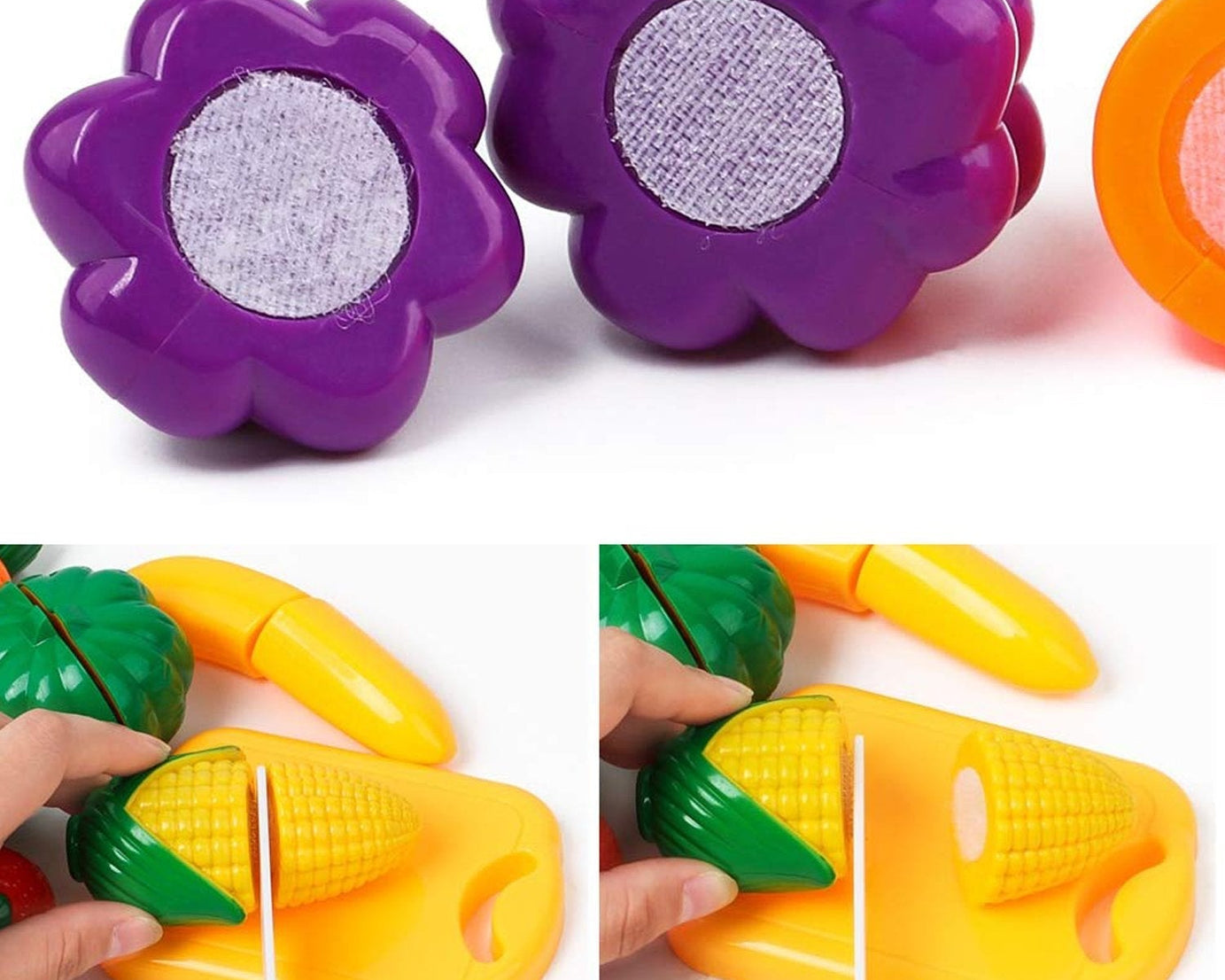 Realistic sliceable plastic fruits for pretend play