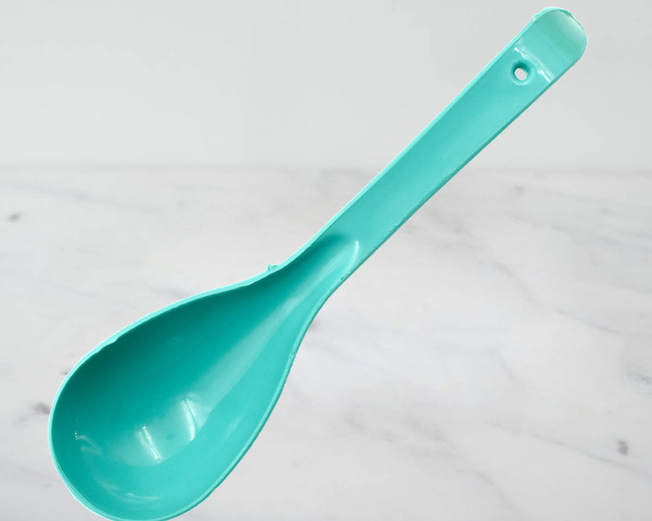 Set of plastic serving spoons.