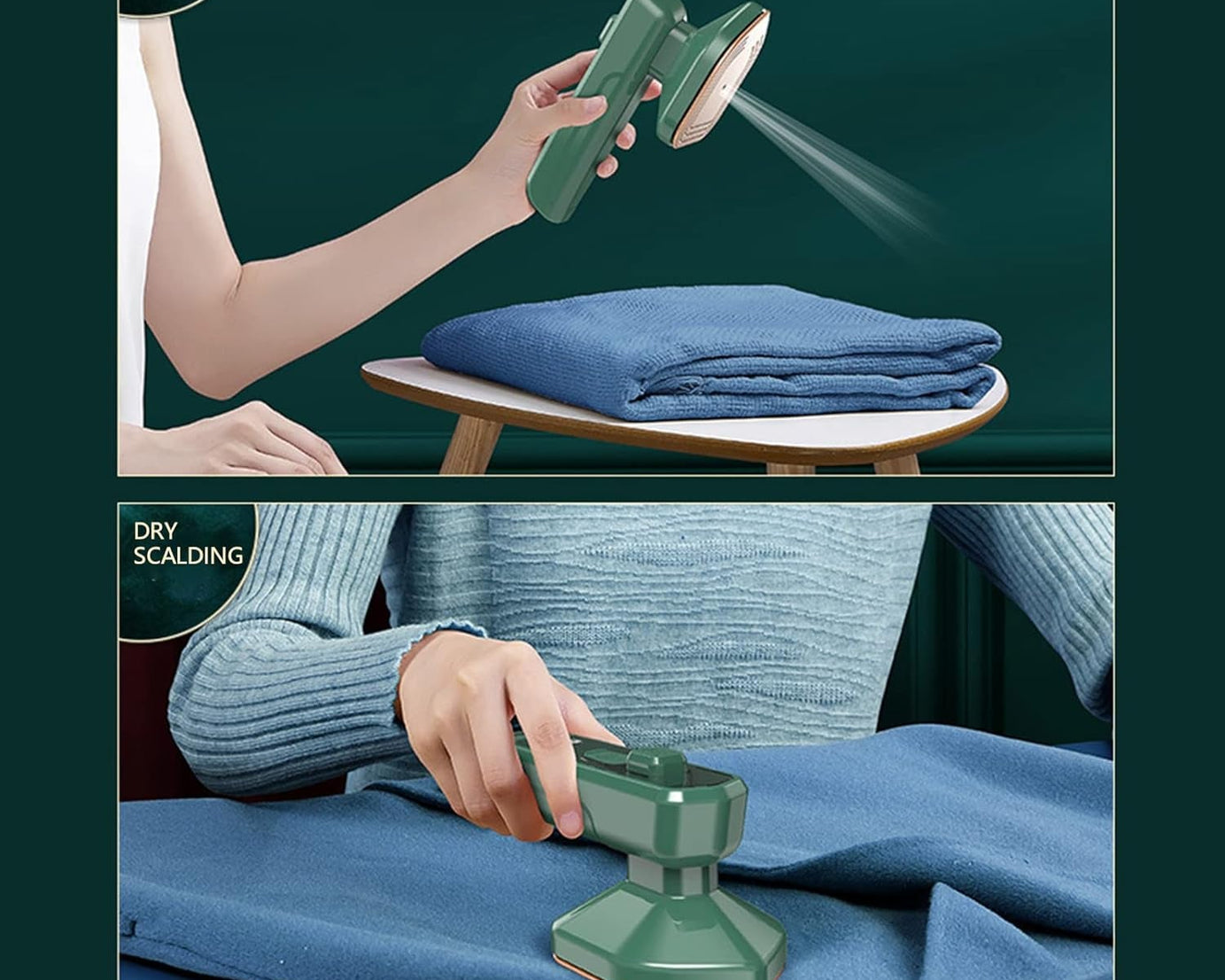 Mini Steamer & Iron: 2-in-1 Portable Travel Friendly