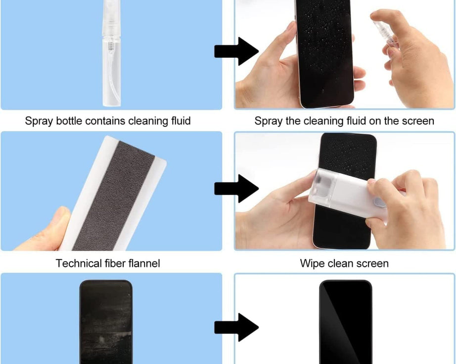 7 in 1 Electronic Cleaner kit, Cleaning Kit for Monitor Keyboard Airpods, Screen Dust Brush Including Soft Sweep, Swipe, Airpod Cleaner Pen, Key Puller and Spray Bottle   02