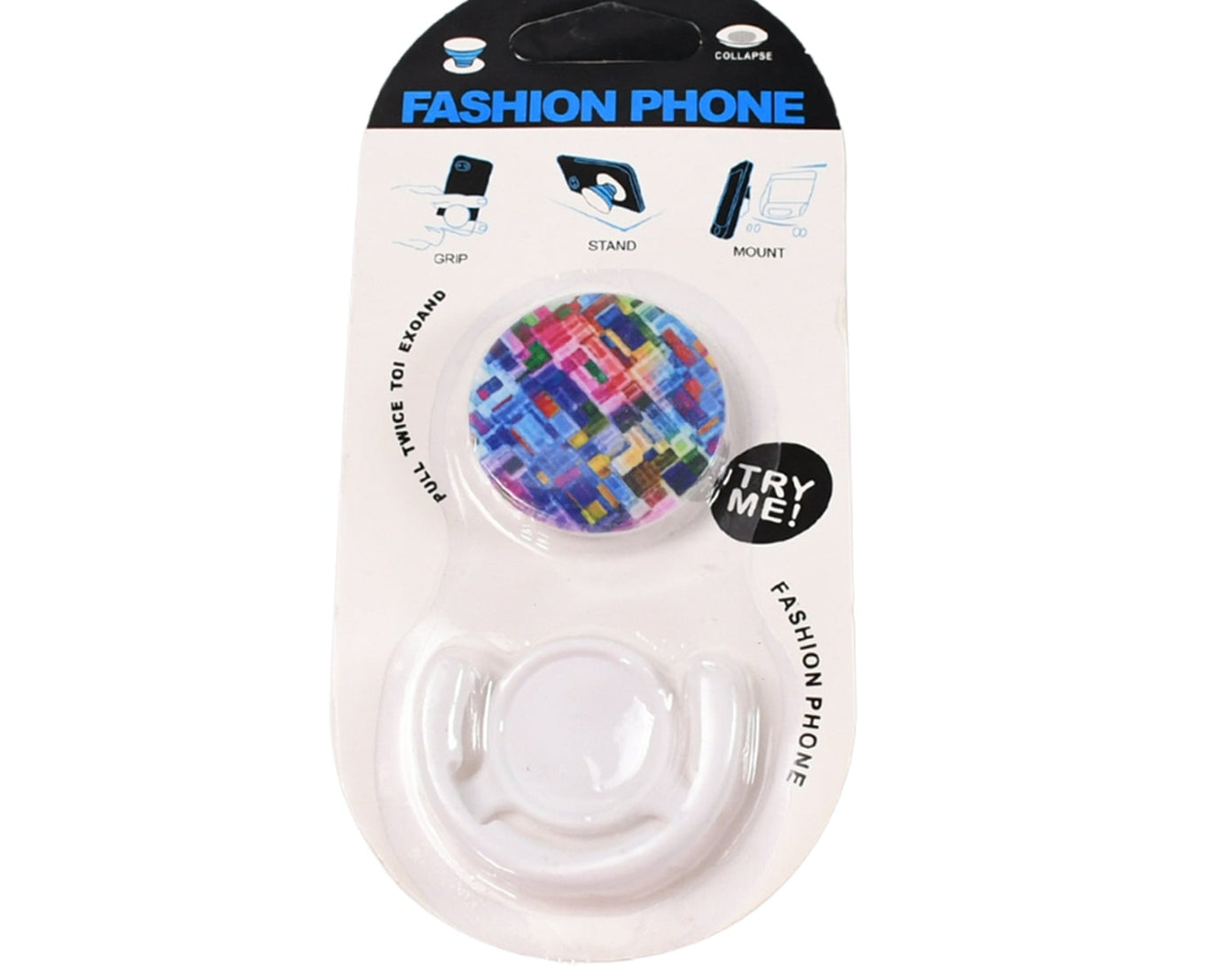 Fashion design pop up mobile phone grip holder smart phone bracket, Phone Stand & Grip with popclip car mount flowers pasley