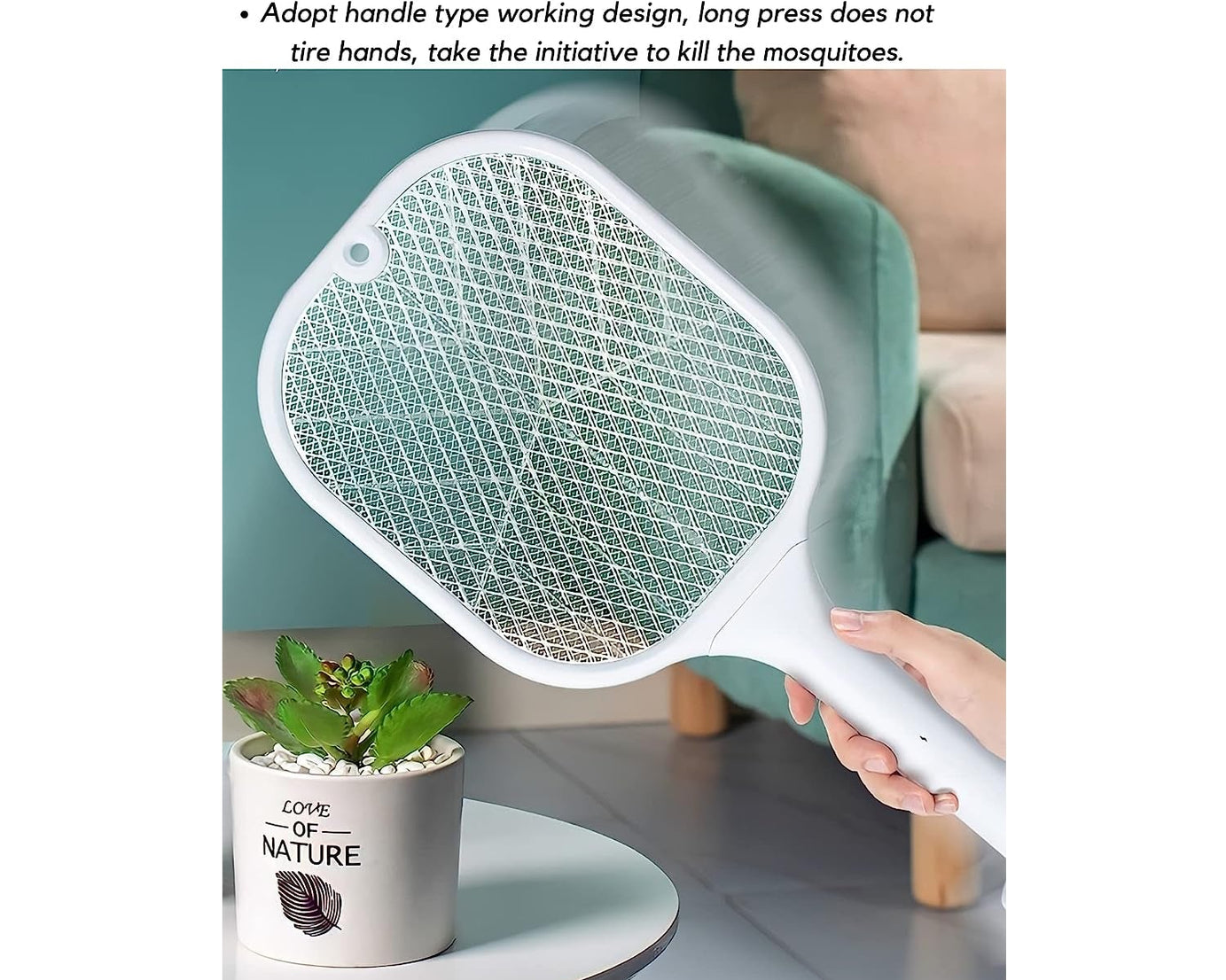 Mosquito Zapper Racket with UV Light Lamp