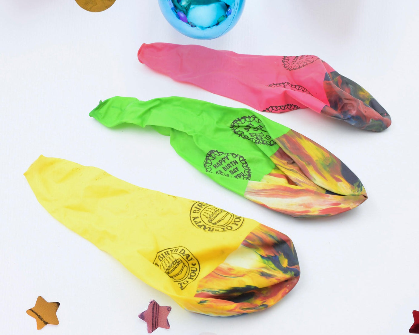 Big Size Balloons Kinds of Rainbow Party Latex Balloons for Birthday / Anniversary / Valentine's / Wedding / Engagement Party Decoration Multicolor (3 Pcs Set