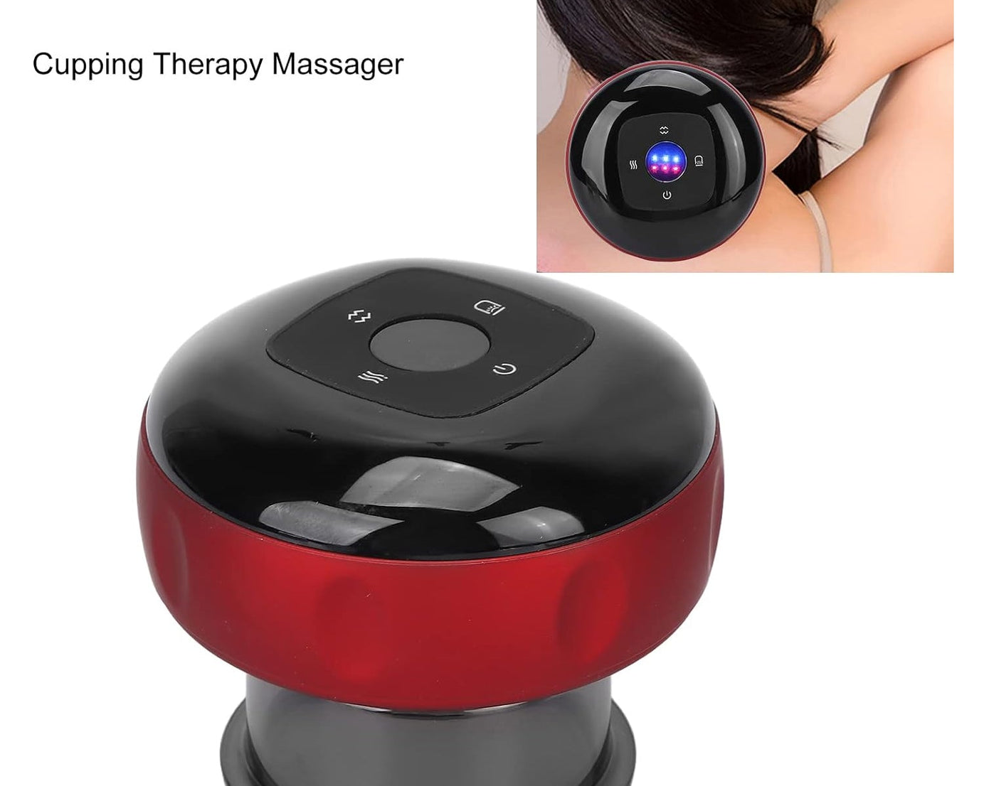 12625 Electric Intelligent Breathing Cupping Massage Instrument The Smart Cupping Therapy Set's Massager for Muscle and Joint Pain Cellulite Massage Back Pain Relief for Back Shoulder Leg (1 Pc)