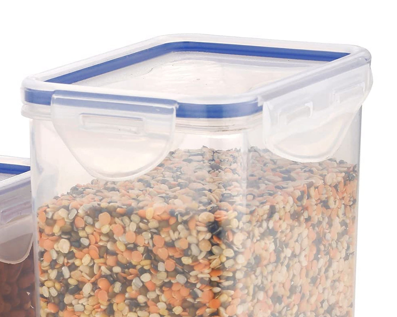 Rectangle Food Storage Containers: Airtight, Leak-Proof Lids (3-Pack, Clear ABS)