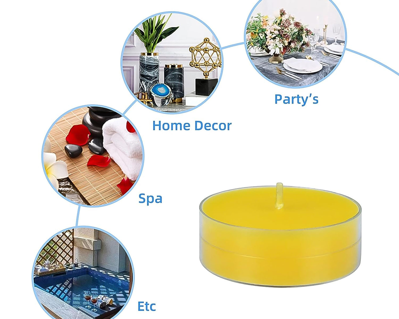 Tealight Diwali Candles for Home Decoration Smokeless Candles for Decorations Long Burning for Mood Dinners Parities Home Decoration Wedding Candle (1 Pc / Mix Color)
