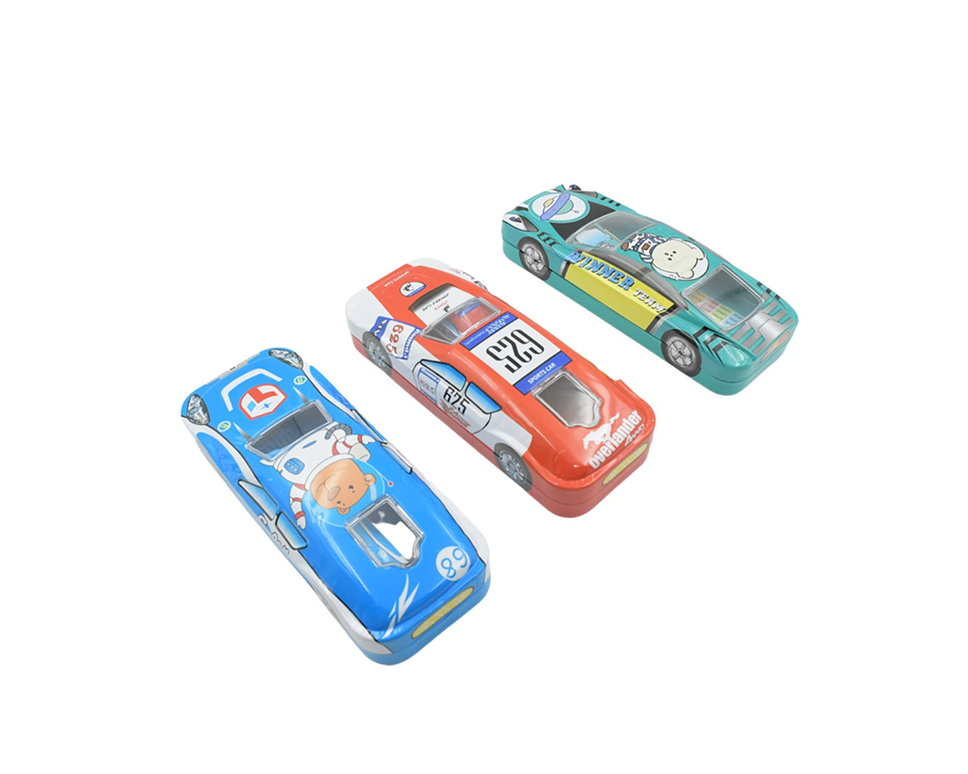 Car-Shaped Metal Compass Box (1 Pc): Pencil Case for Kids, Stationery