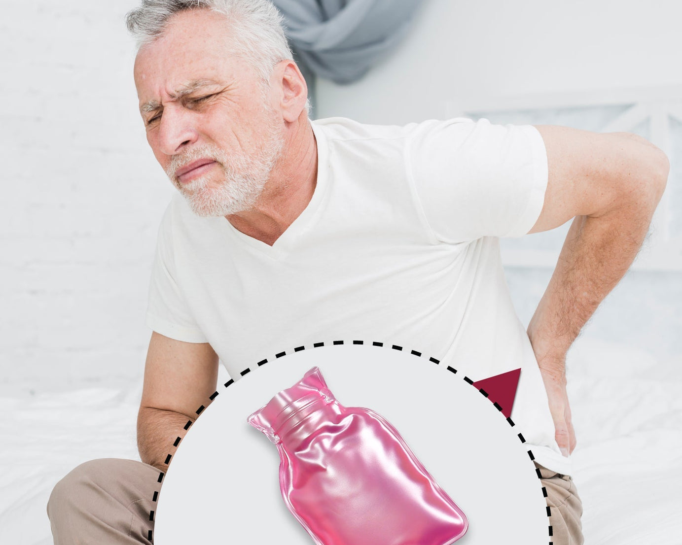 Simple Pink small Hot Water Bag with Cover for Pain Relief, Neck, Shoulder Pain and Hand, Feet Warmer, Menstrual Cramps.