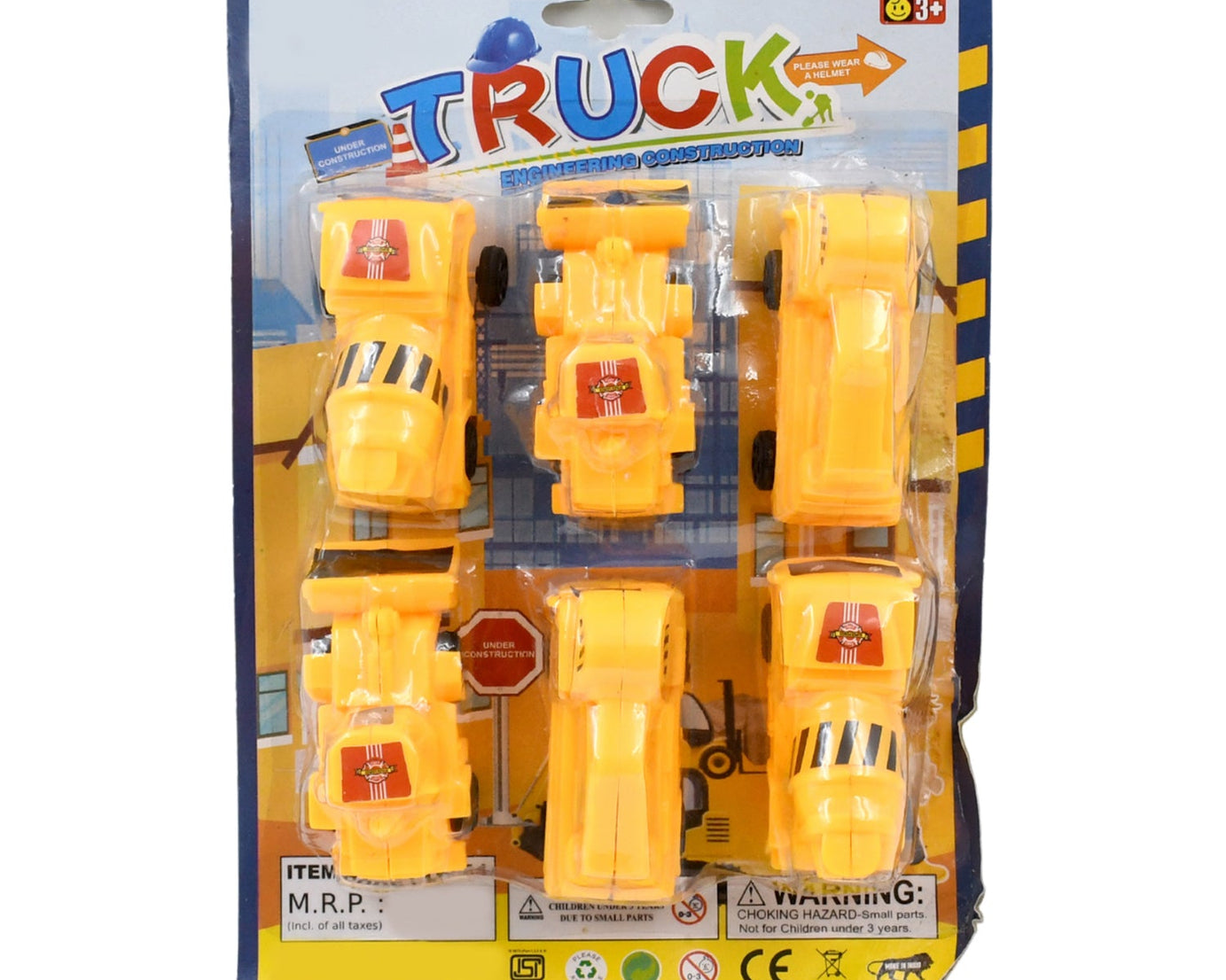 Vehicle Car Engineering Automobile Construction Car Toys Set for Children Kids Crane Excavator Road Roller Forklift Mixer Truck Transporter Truck Machine Construction Toys (6 Pcs Set)