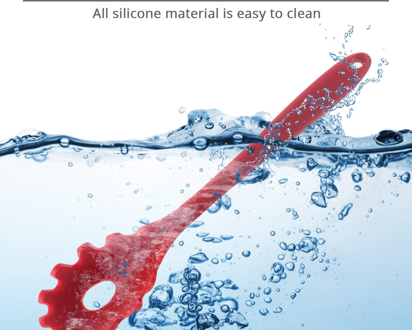 Heat-resistant silicone pasta fork