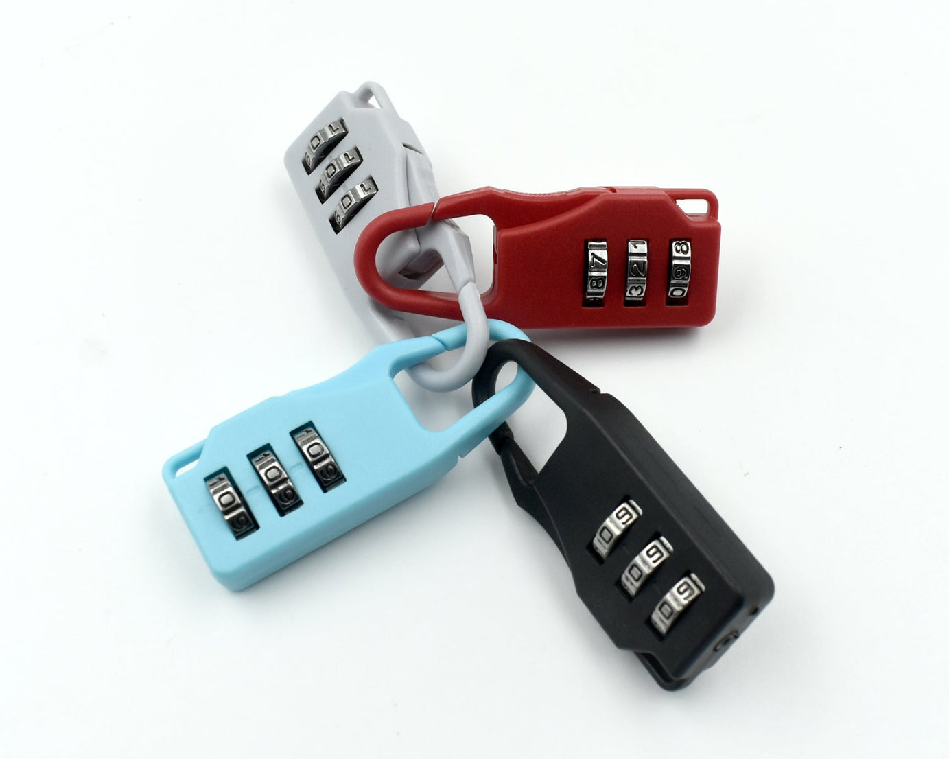 Combination lock with a 3 digit code designed for use with luggage and other items